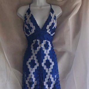 Blue and Whdite romper